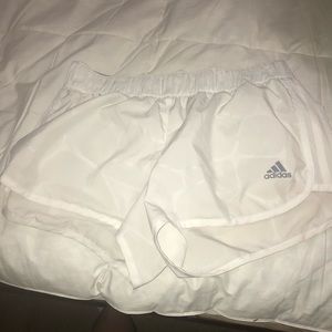 White adidas shorts